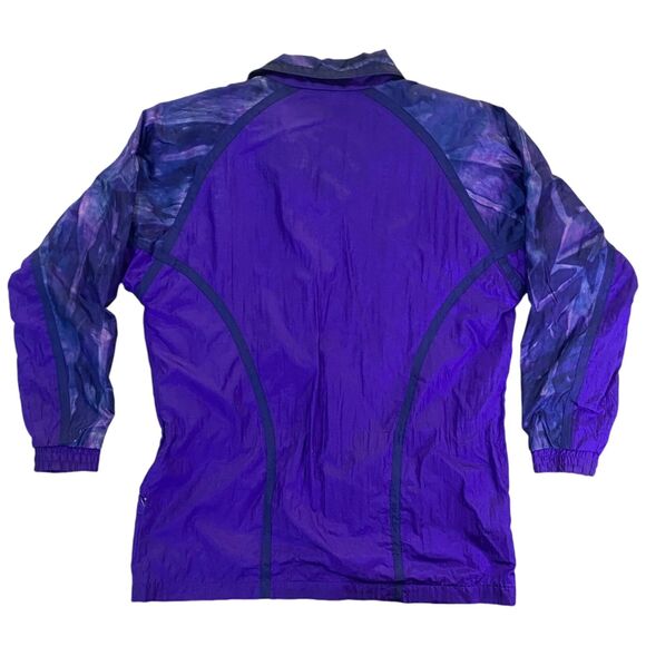 Vintage Lavon 80s Windbreaker Nylon Zip Up Jacket Purple Blue Size Small ***READ - Picture 6 of 12